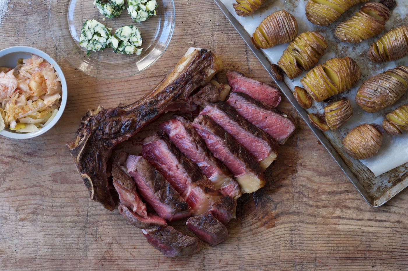 Côte de bœuf à la cheminée